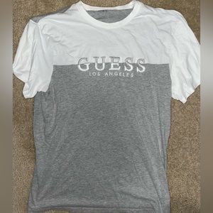 Men’s Guess Gray/White t shirt size L